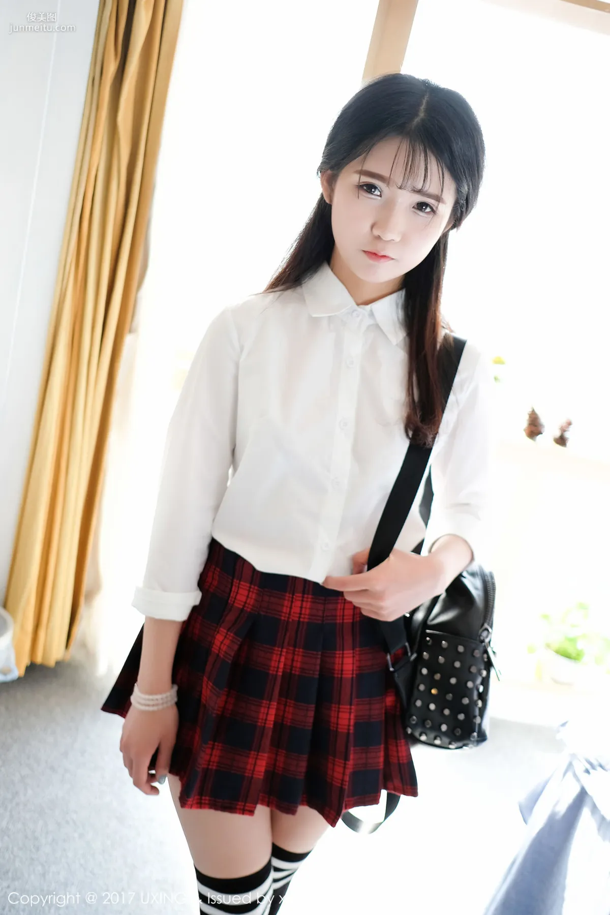 Cute Little Leaf Shirt Student Uniform + Lace Lingerie [UXING] VOL.046 Photo Set photo 12
