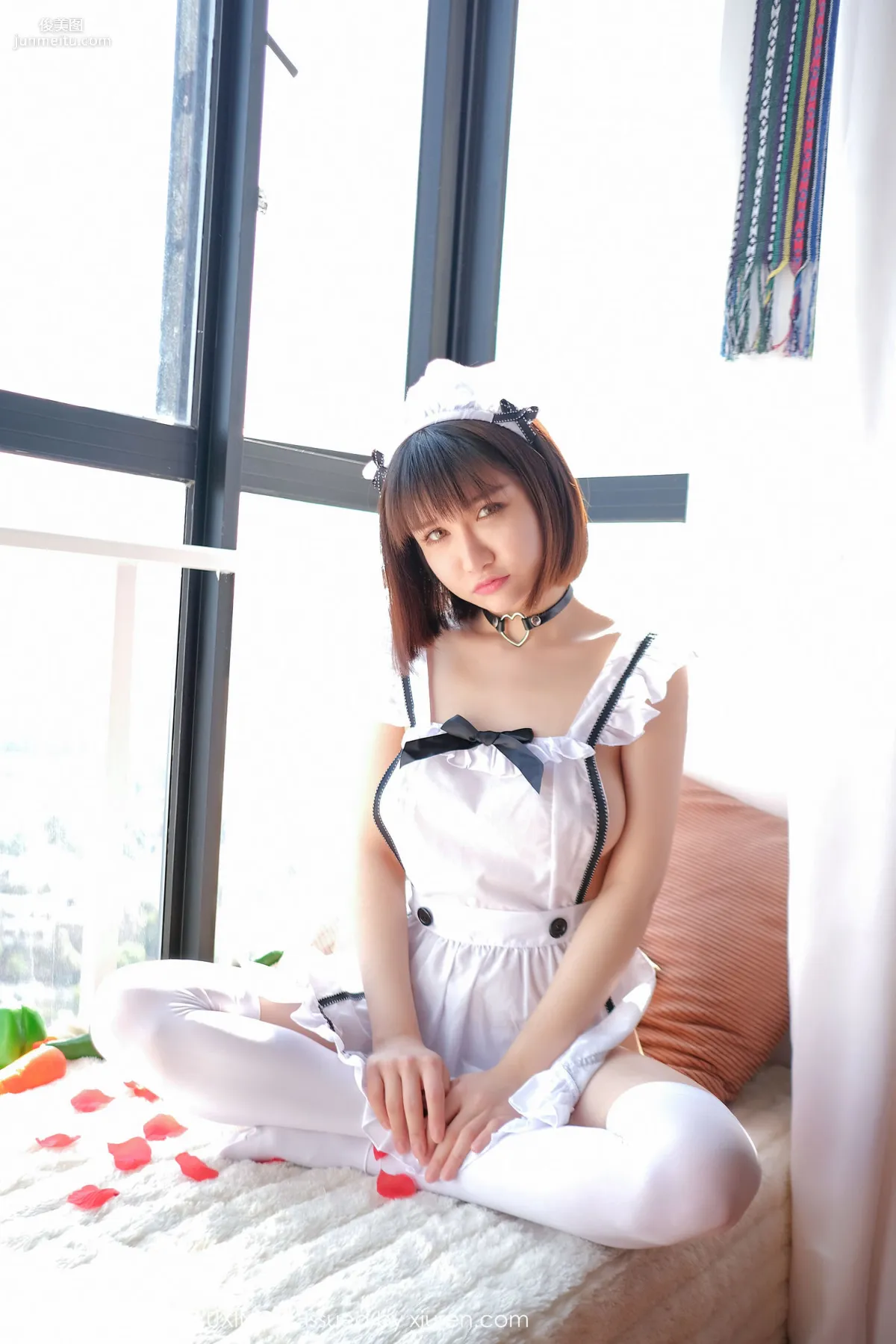 K8 Aojiao Mengmeng Vivian, Maid Outfit + Cucumber Theme [UXING] VOL.058 Photo Set photo 23