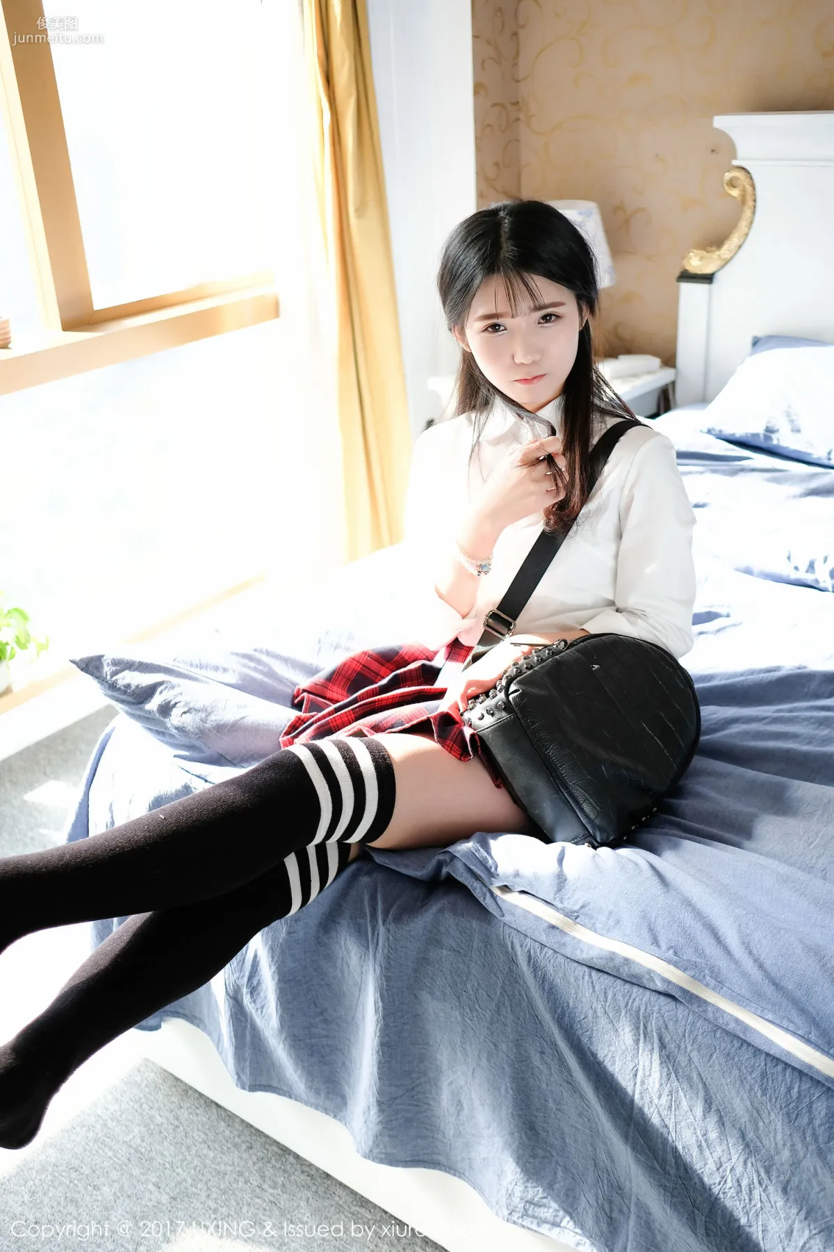 Cute Little Leaf Shirt Student Uniform + Lace Lingerie [UXING] VOL.046 Photo Set photo 48