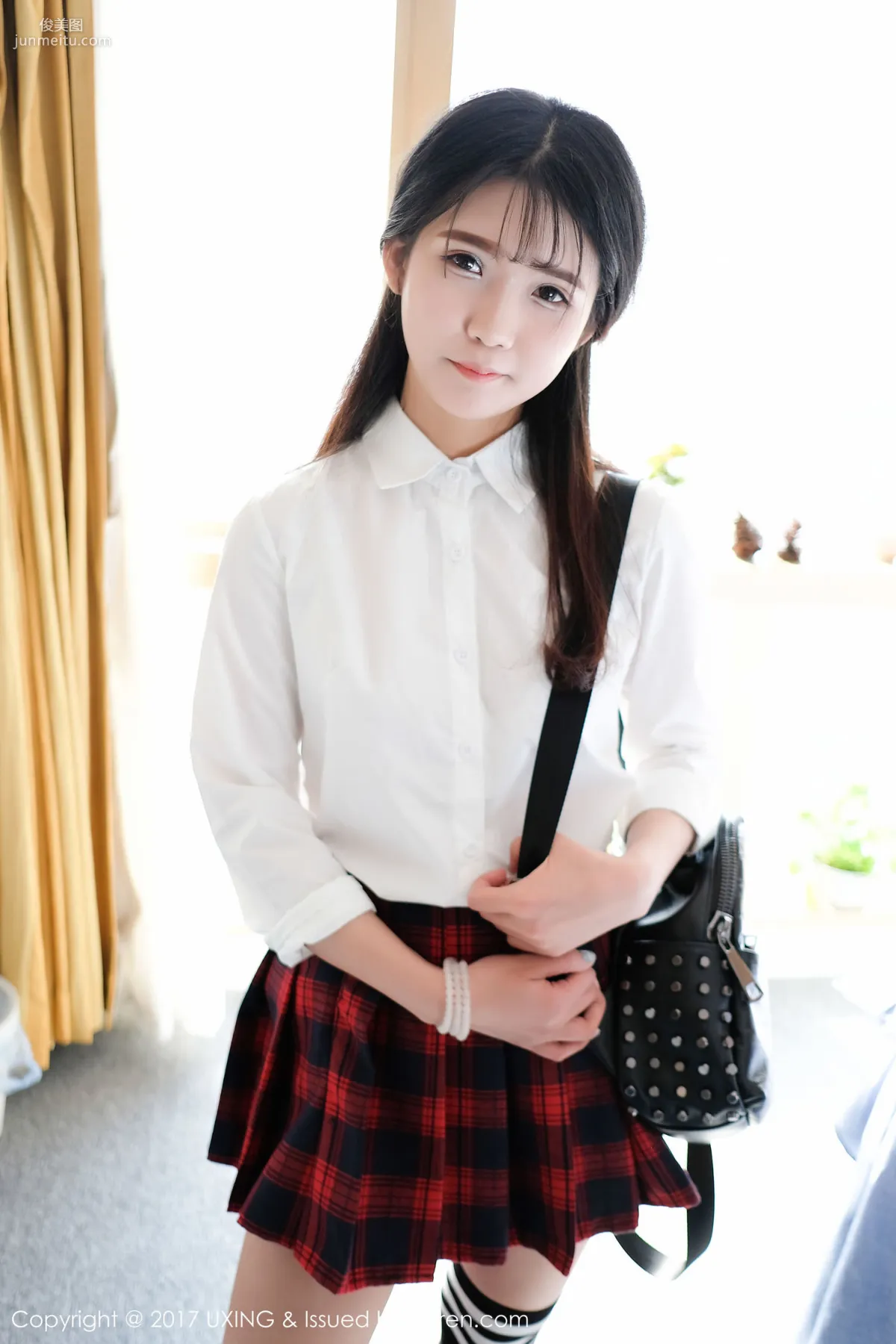 Cute Little Leaf Shirt Student Uniform + Lace Lingerie [UXING] VOL.046 Photo Set photo 23