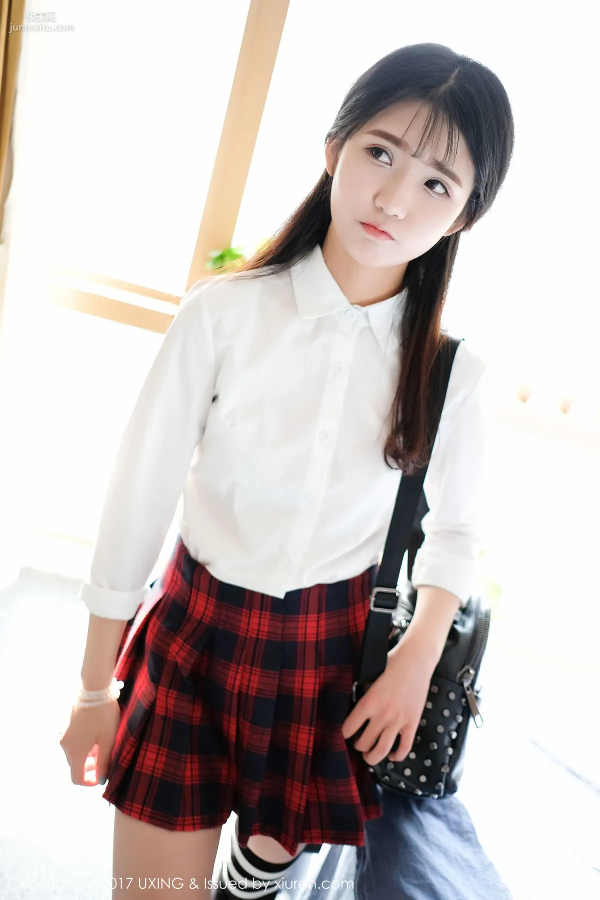 Cute Little Leaf Shirt Student Uniform + Lace Lingerie [UXING] VOL.046 Photo Set photo 34