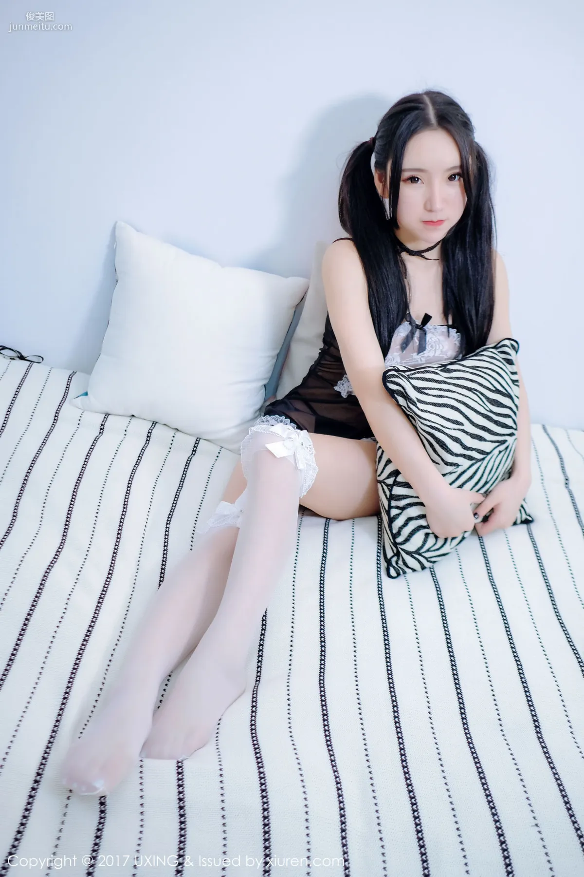 Zhou Yuxi dummy 'Seductive Maid Outfit, Sexy Leather, Lace Garter' [UXING] VOL.055 Photo Set photo 21