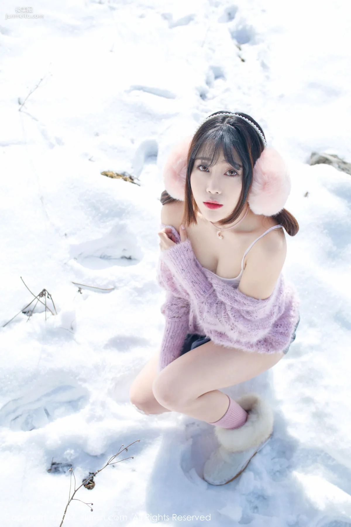 Dou Douliang Youlina, Winter Snow Nude Photography [XiuRen] No.720 Photo Set photo 2