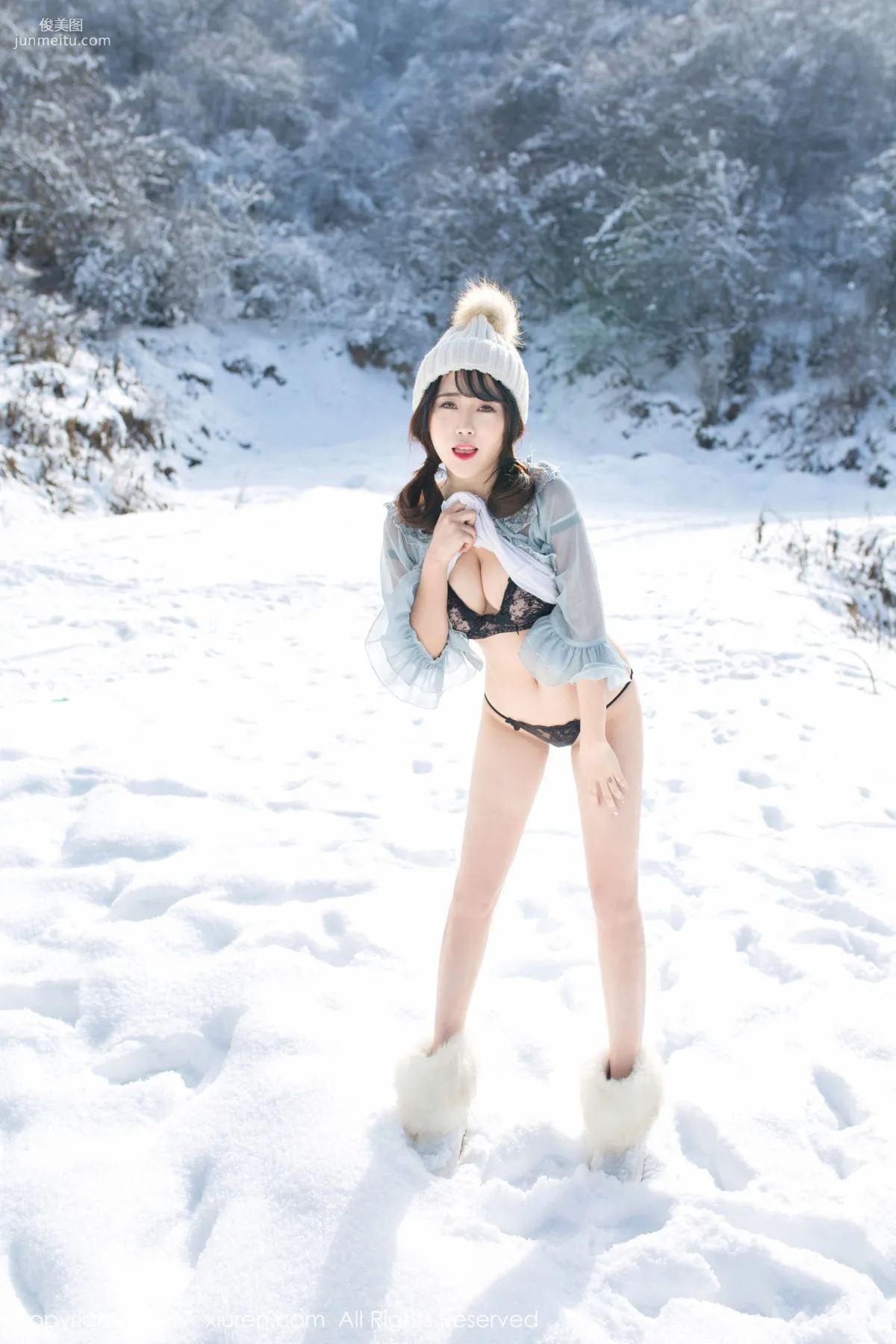 Dou Douliang Youlina, Winter Snow Nude Photography [XiuRen] No.720 Photo Set photo 21