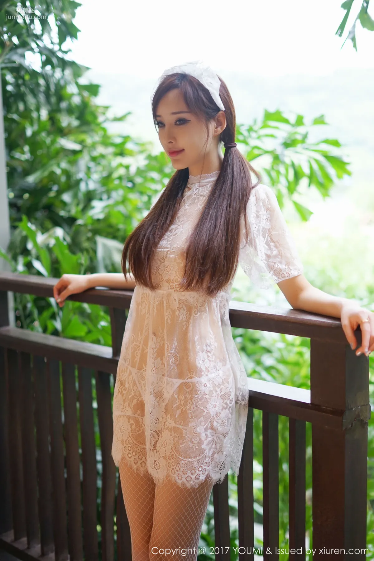 Tu Fei Yuan Ai Cuo Qiong, See-Through Lace Maid Outfit [YouMi] VOL.052 Photo Set photo 1