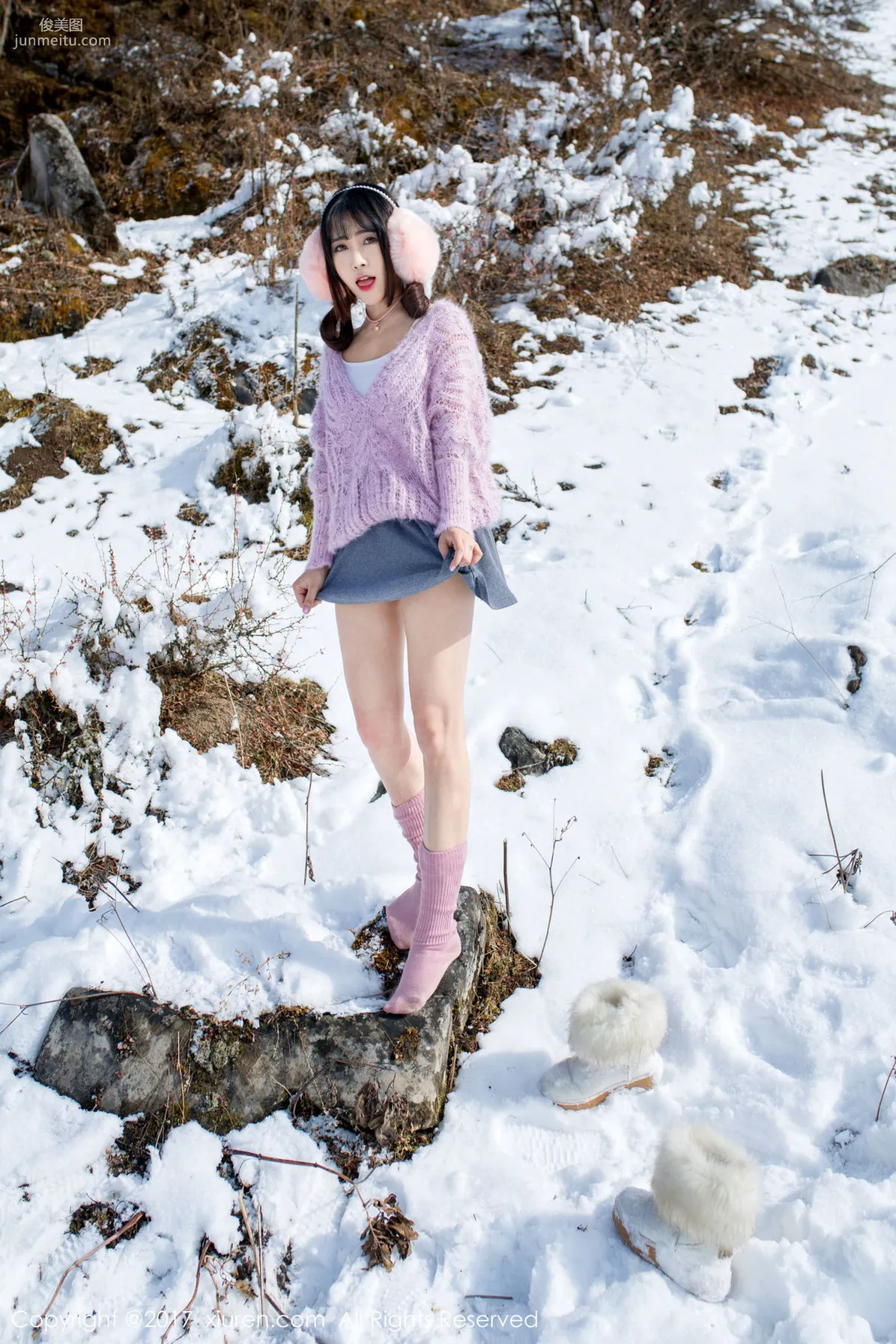 Dou Douliang Youlina, Winter Snow Nude Photography [XiuRen] No.720 Photo Set photo 10