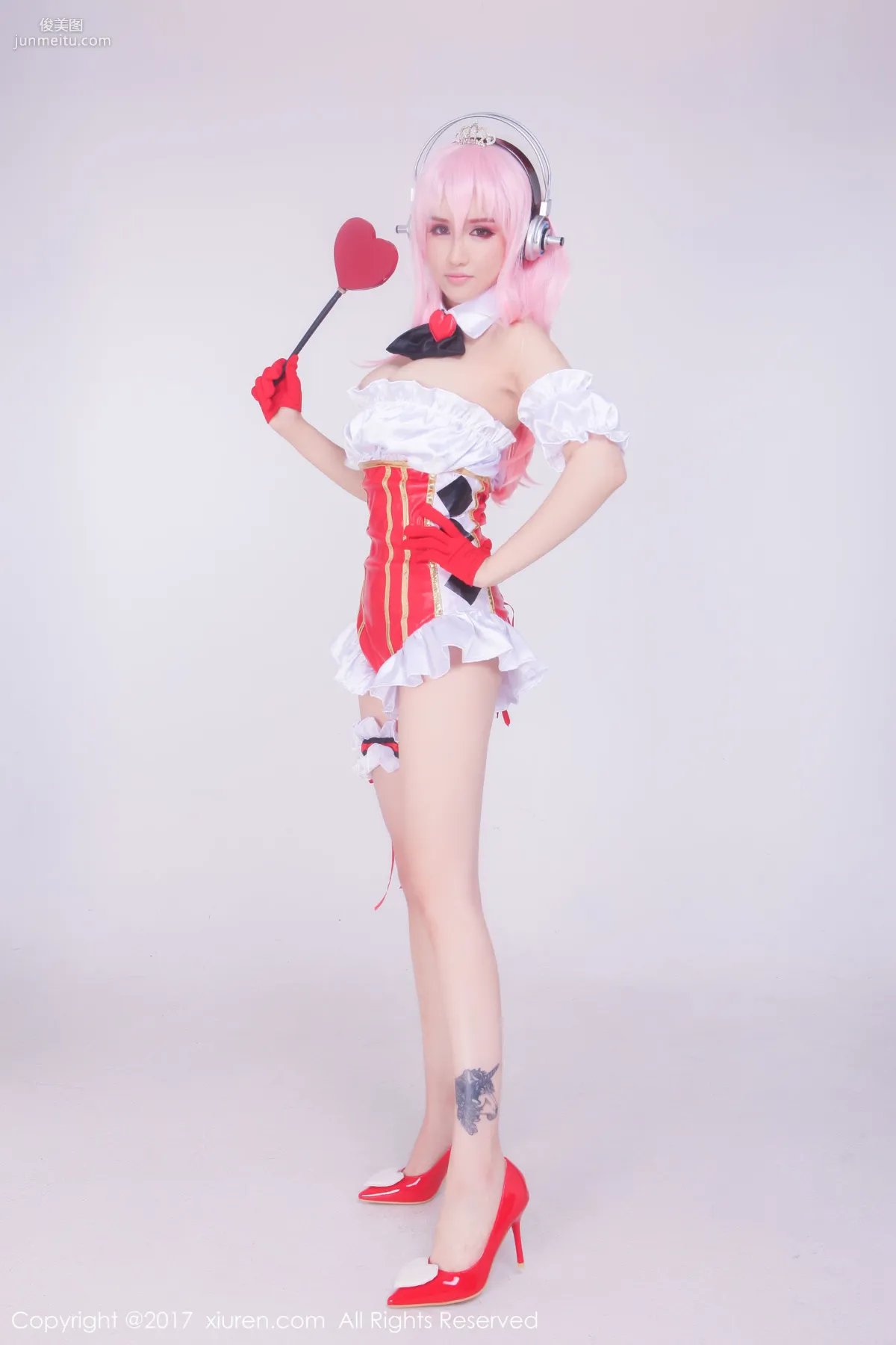 K8 Aojiao Mengmeng Vivian "COS Super Sonico + Dreamy Rainbow Skirt" [XiuRen] No.722 Photo Set photo 50