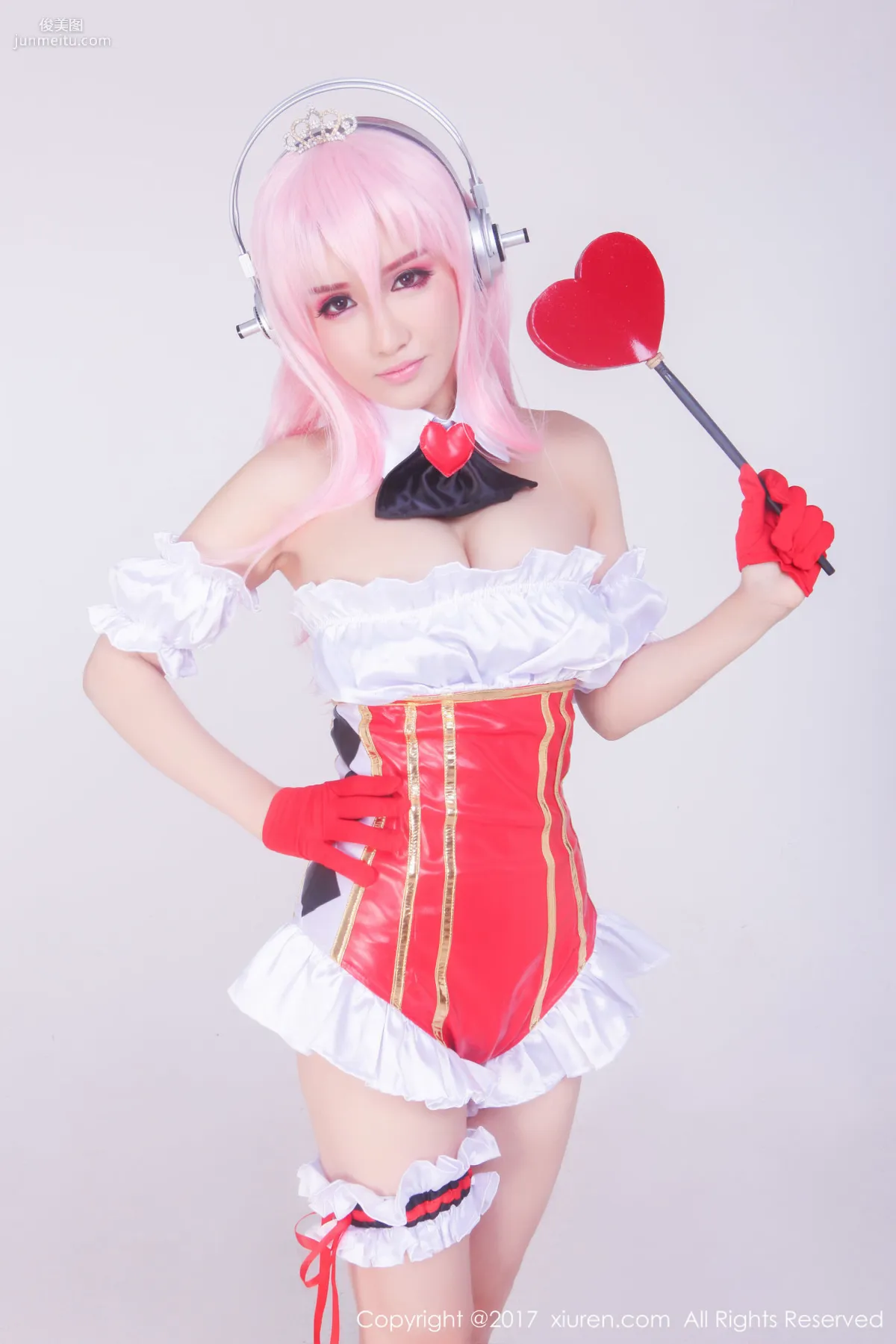K8 Aojiao Mengmeng Vivian "COS Super Sonico + Dreamy Rainbow Skirt" [XiuRen] No.722 Photo Set photo 49