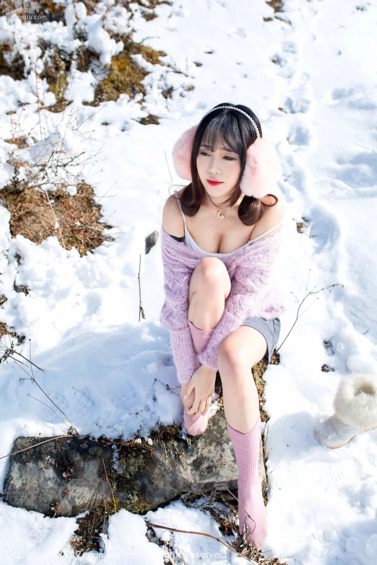 Dou Douliang Youlina, Winter Snow Nude Photography [XiuRen] No.720 Photo Set photo 16