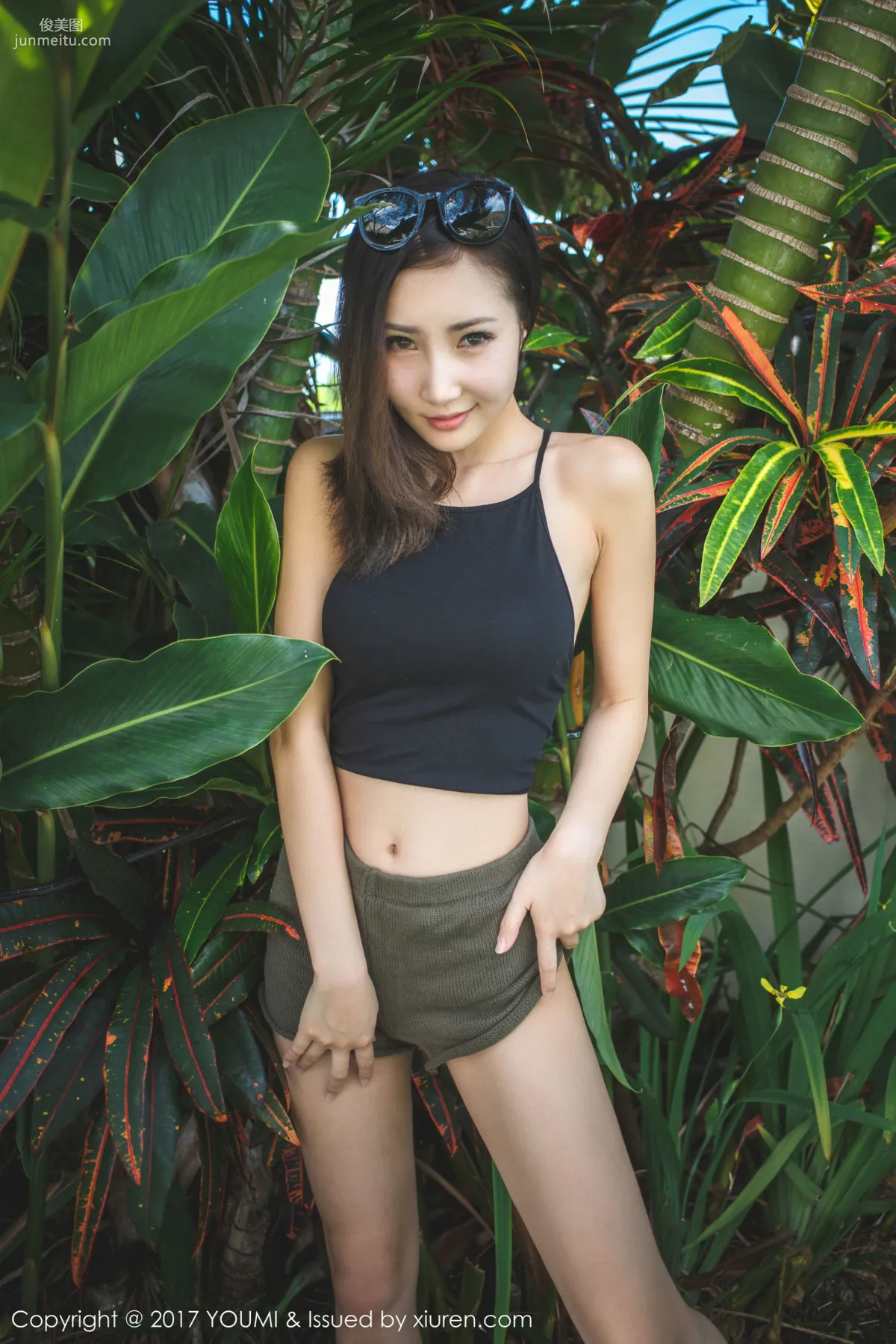 Yumi- Youmei, Shirt Black Stockings OL and Pool Wet Body, [YouMi] Vol.044, Photo Set photo 46