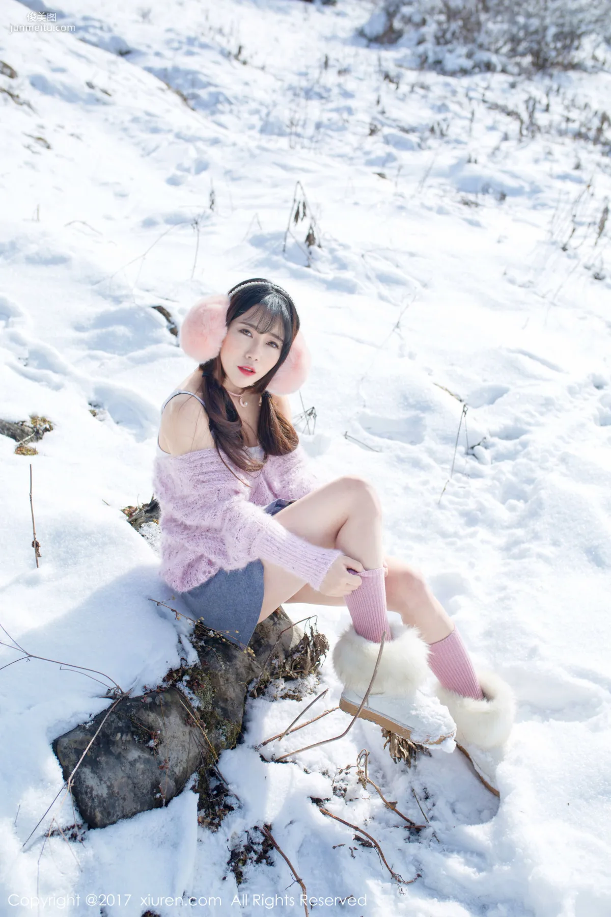 Dou Douliang Youlina, Winter Snow Nude Photography [XiuRen] No.720 Photo Set photo 1