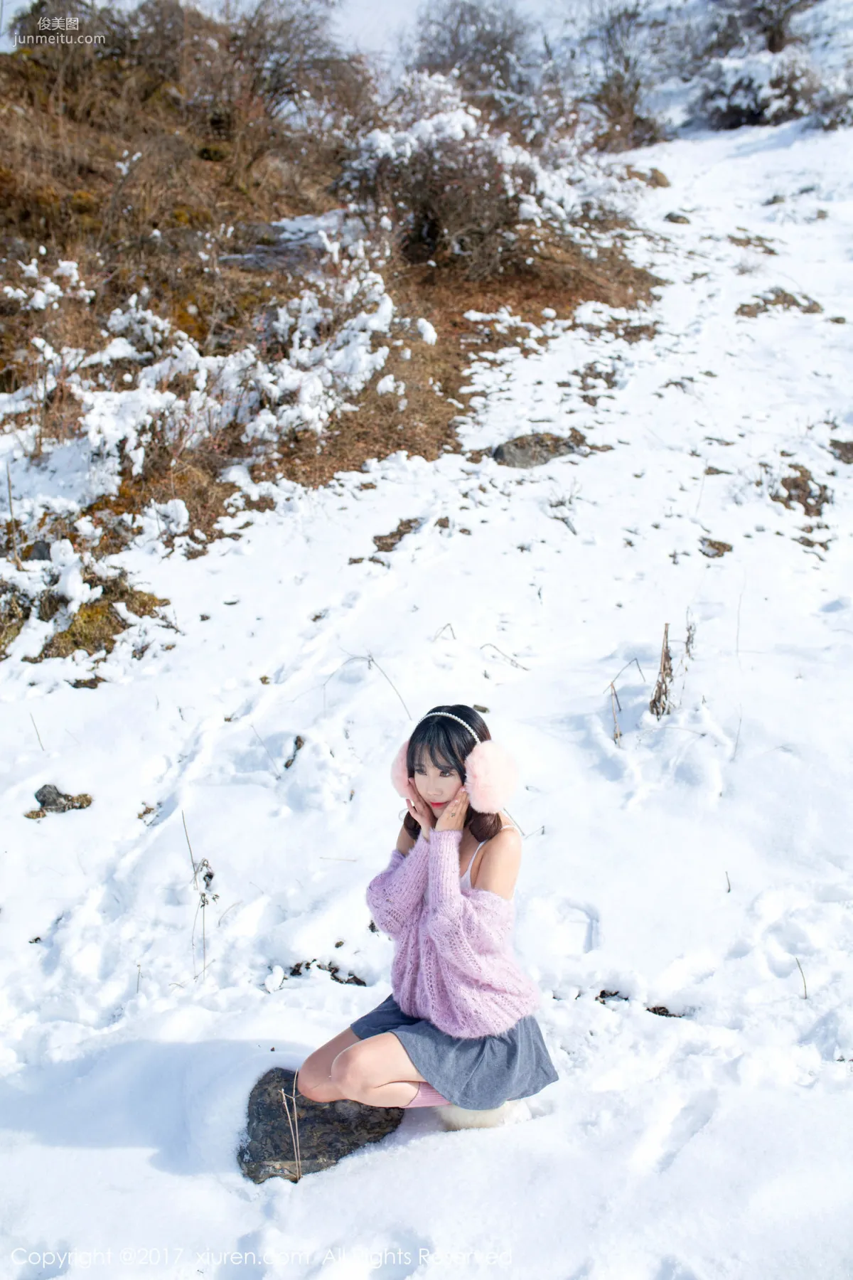 Dou Douliang Youlina, Winter Snow Nude Photography [XiuRen] No.720 Photo Set photo 9