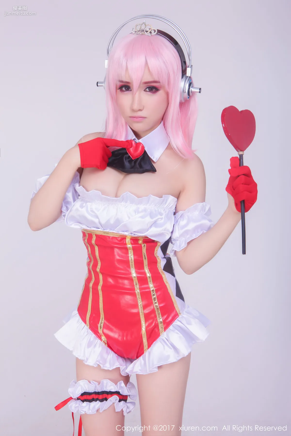 K8 Aojiao Mengmeng Vivian "COS Super Sonico + Dreamy Rainbow Skirt" [XiuRen] No.722 Photo Set photo 45