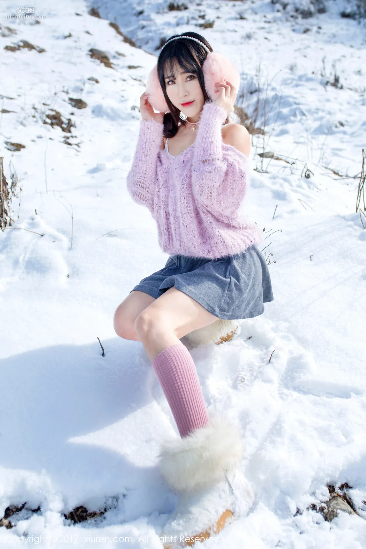 Dou Douliang Youlina, Winter Snow Nude Photography [XiuRen] No.720 Photo Set photo 8