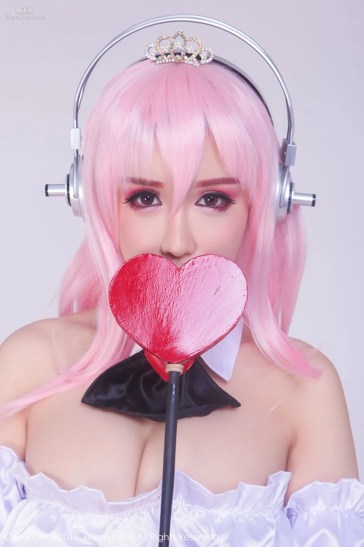 K8 Aojiao Mengmeng Vivian "COS Super Sonico + Dreamy Rainbow Skirt" [XiuRen] No.722 Photo Set photo 34