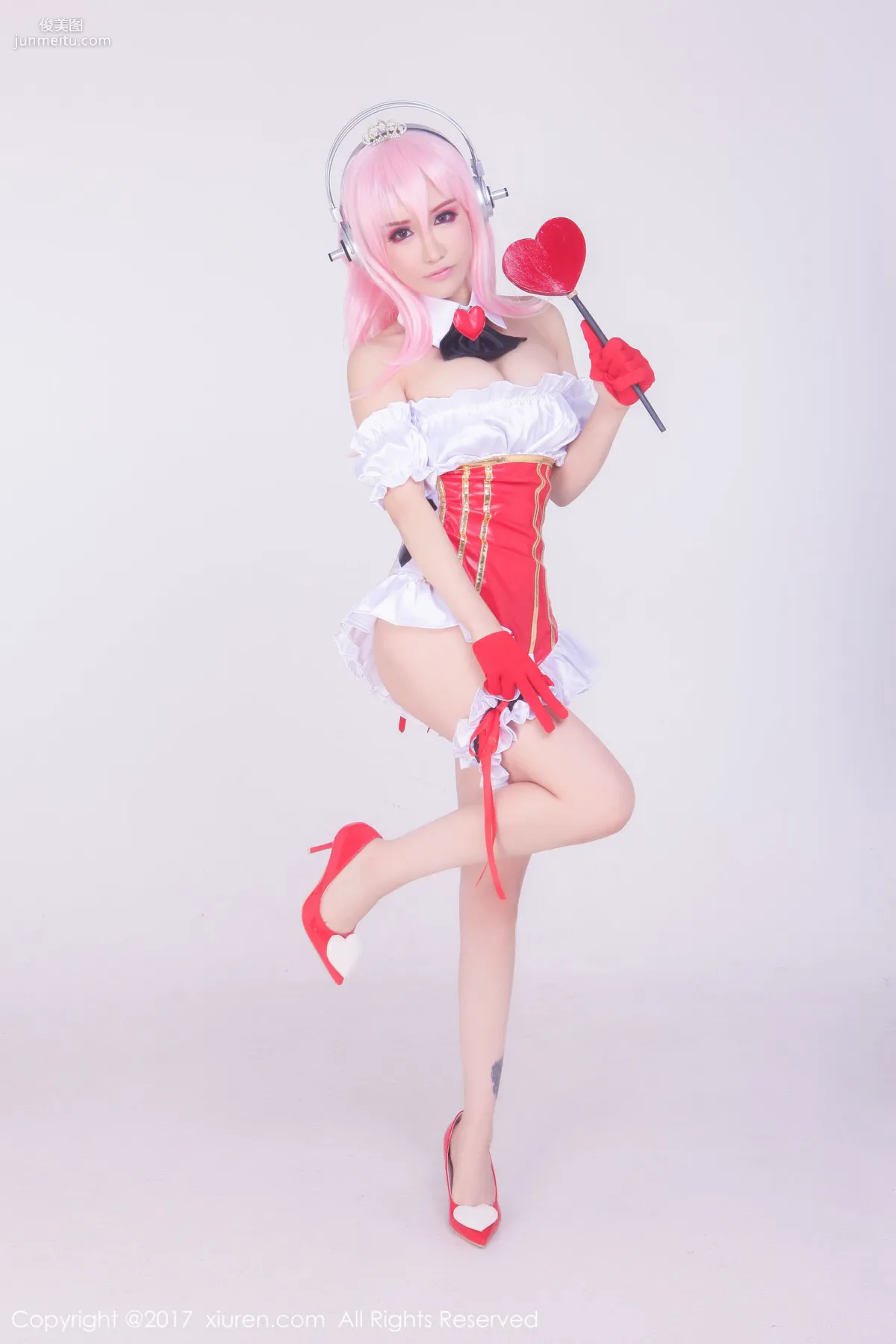 K8 Aojiao Mengmeng Vivian "COS Super Sonico + Dreamy Rainbow Skirt" [XiuRen] No.722 Photo Set photo 1
