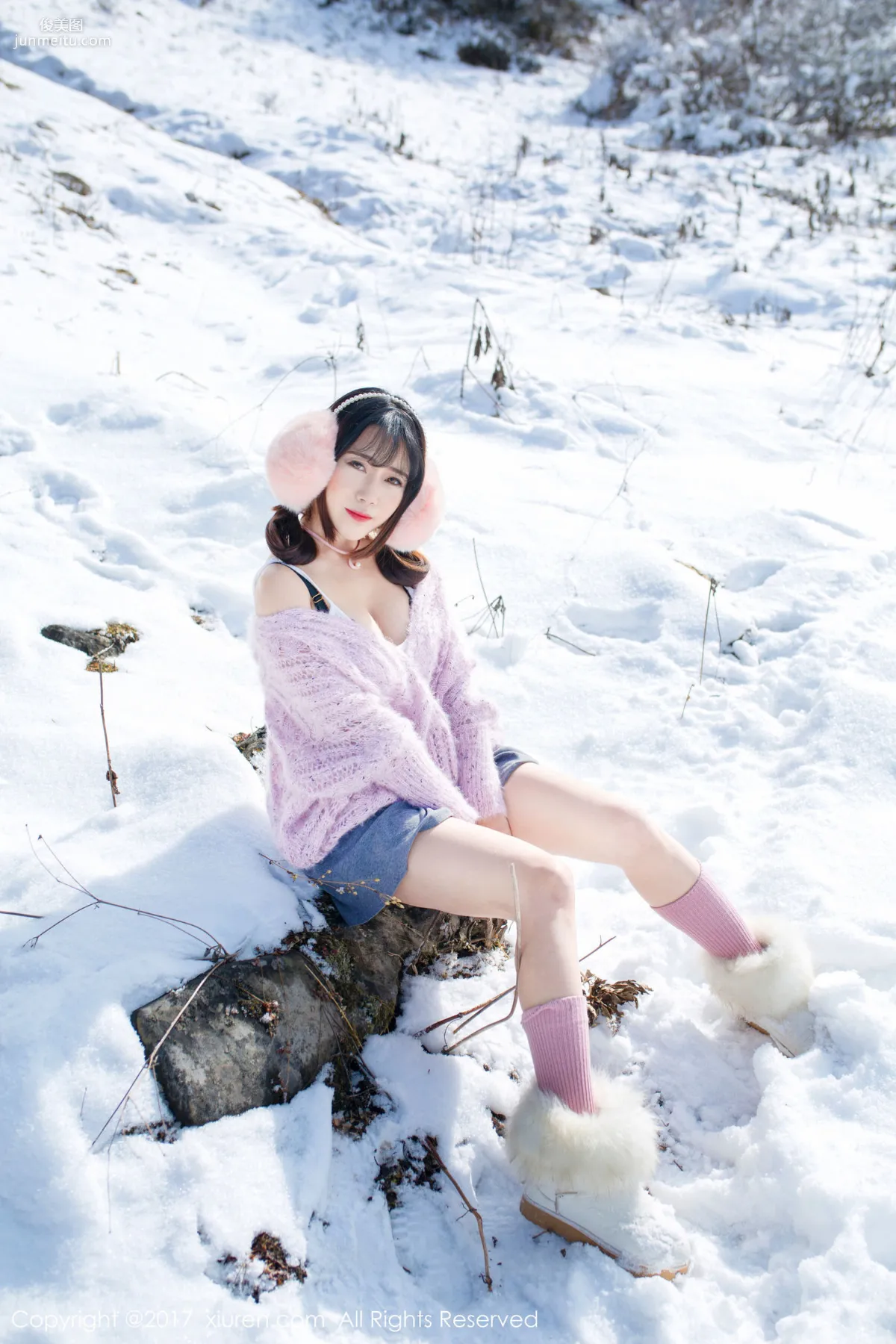 Dou Douliang Youlina, Winter Snow Nude Photography [XiuRen] No.720 Photo Set photo 49
