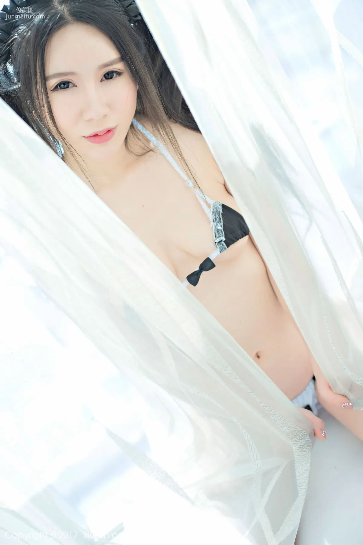 Ouyang Ruoyi "White Bikini and Bold Lace Maid School Swimsuit" [XiuRen] No.715 Photo Set photo 33