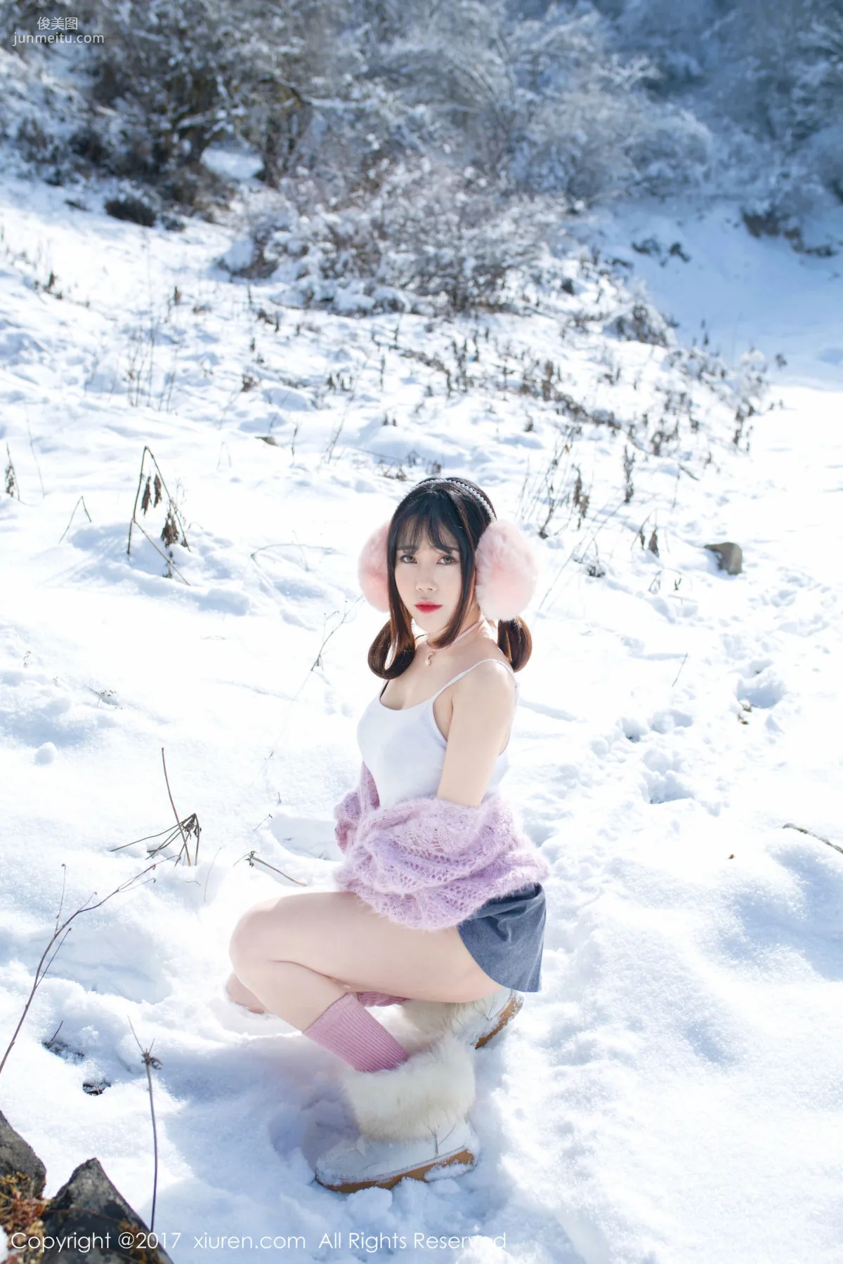 Dou Douliang Youlina, Winter Snow Nude Photography [XiuRen] No.720 Photo Set photo 23