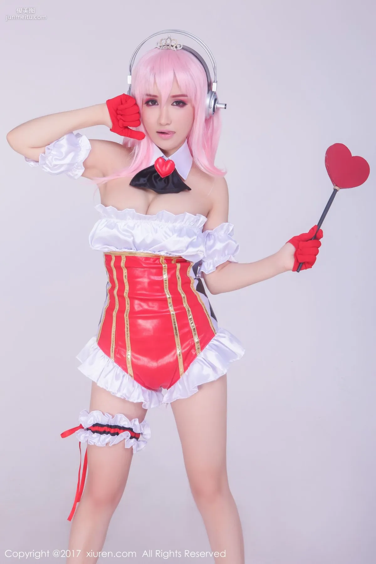 K8 Aojiao Mengmeng Vivian "COS Super Sonico + Dreamy Rainbow Skirt" [XiuRen] No.722 Photo Set photo 47