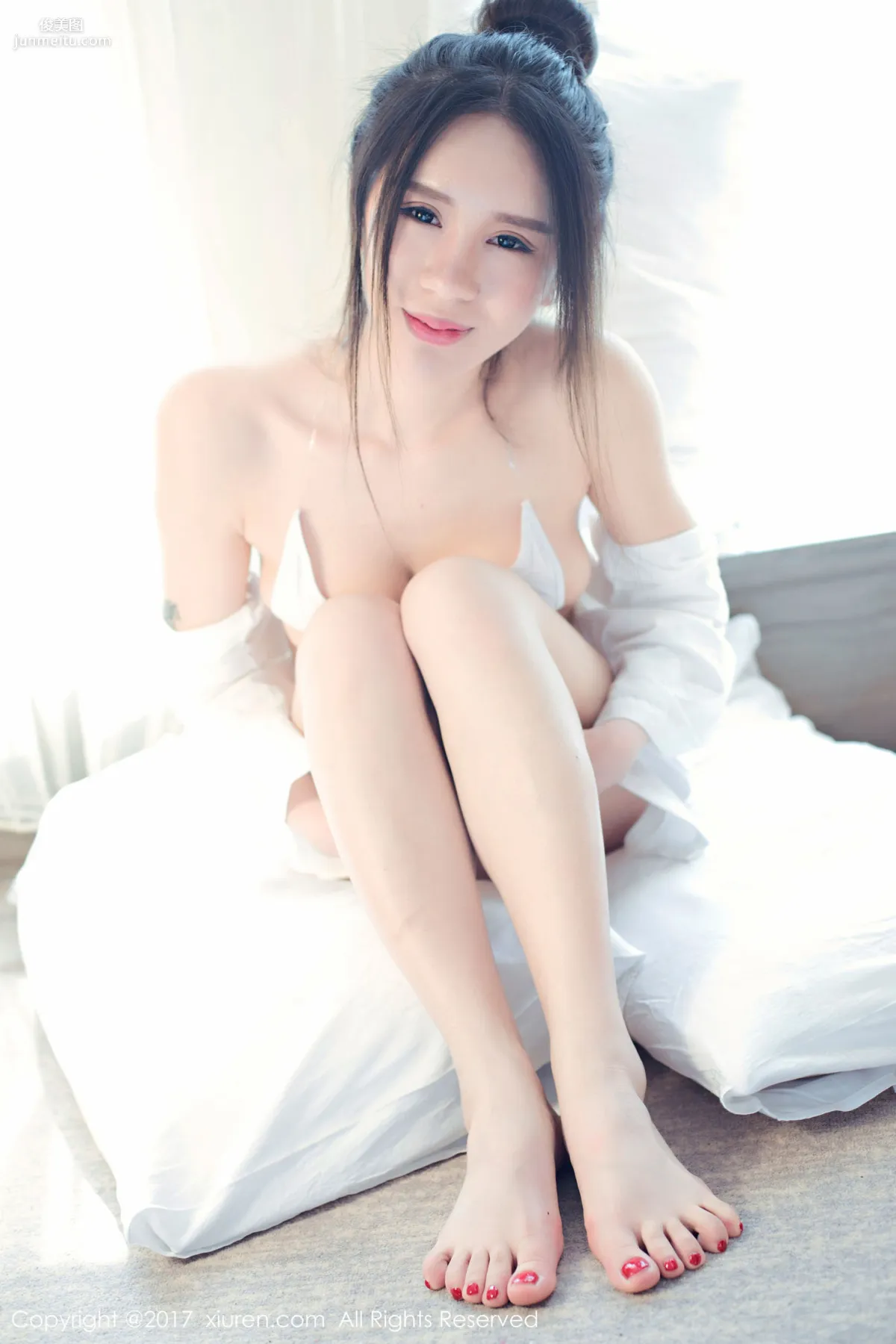 Ouyang Ruoyi "White Bikini and Bold Lace Maid School Swimsuit" [XiuRen] No.715 Photo Set photo 2