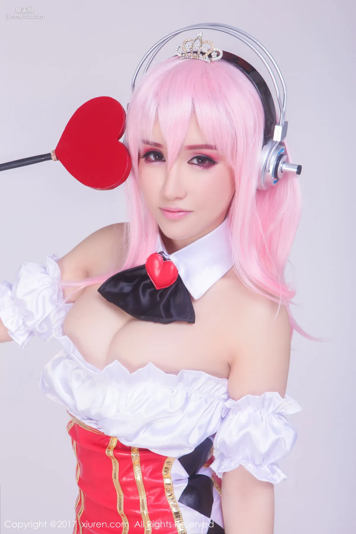 K8 Aojiao Mengmeng Vivian "COS Super Sonico + Dreamy Rainbow Skirt" [XiuRen] No.722 Photo Set photo 48