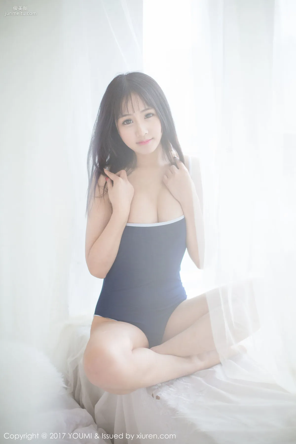 Siqi Sukiiii, Open-Back Sweater and School Swimsuit [YouMi] Vol.038 Photo Set photo 28