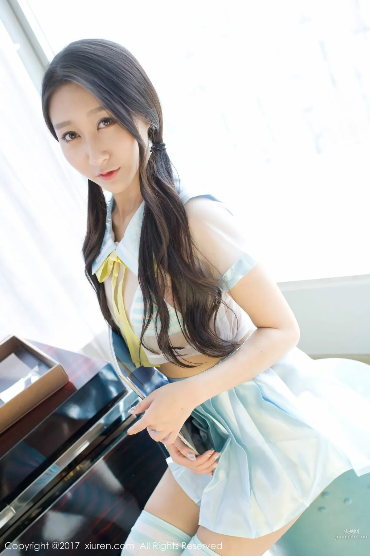 Zhao Xier "Bathtub Camisole Lace + See-Through School Uniform" [XiuRen] No.776 Photo Set photo 28