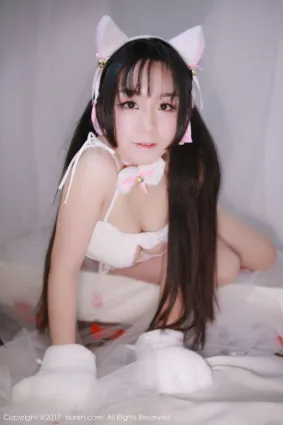 吃白菜的vi菜菜《長着貓耳朵及尾巴的清純可愛少女》 [秀人網XIUREN] No.753 寫真集