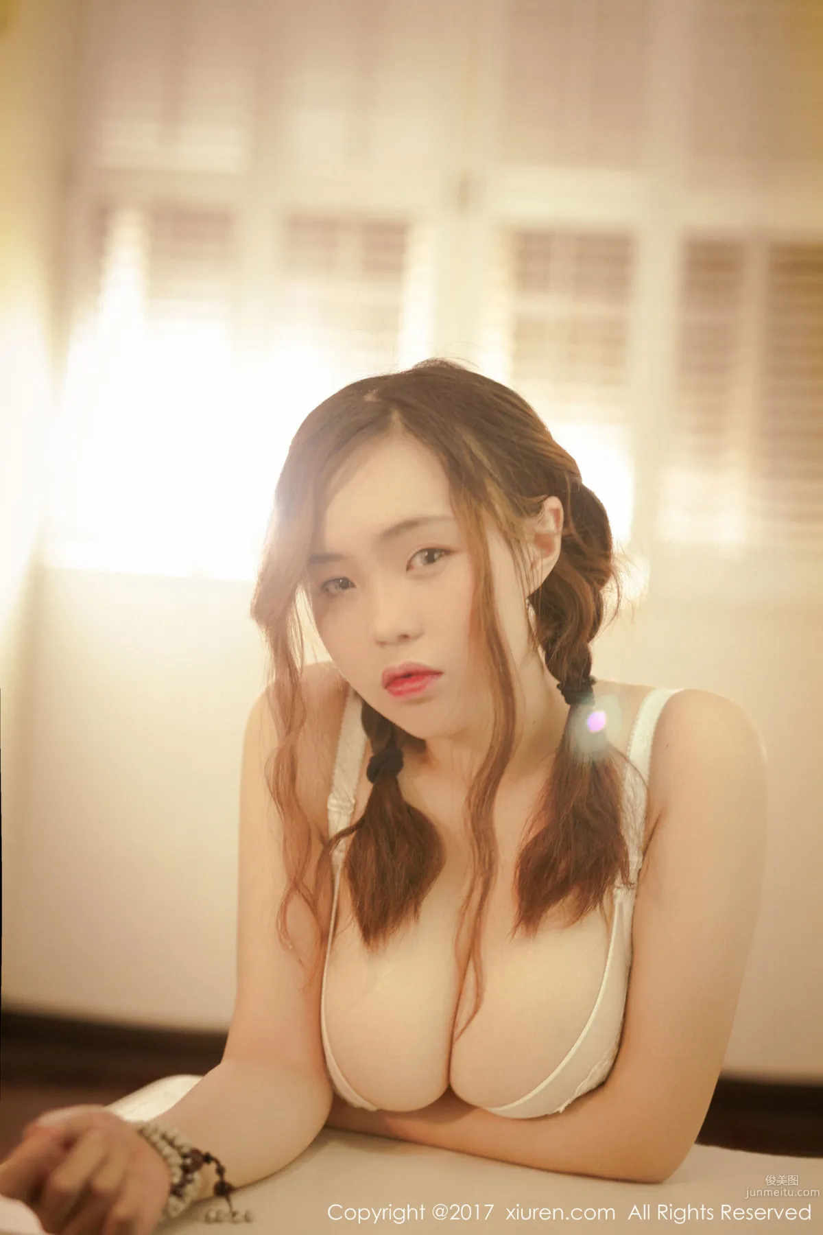 Miai Demon 'Plaid Shirt + Semi-Sheer Lingerie Series' [XiuRen] No.754 Photo Set photo 44