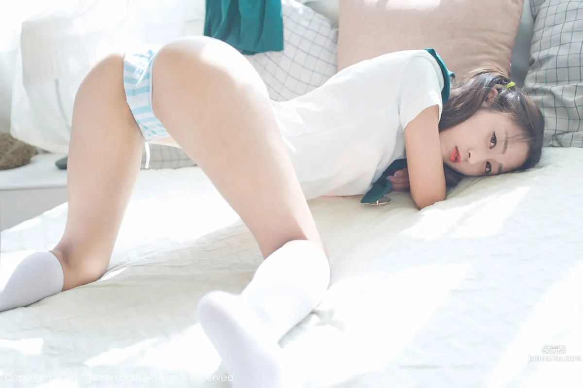 Yuhan Iris "Student Uniform + Petal Lingerie" [XiuRen] No.802 Photo Set photo 33