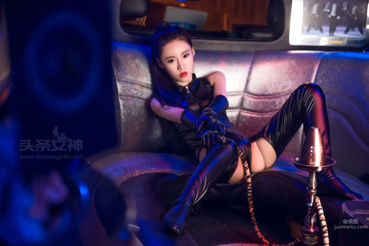 Fan Anni, Black Leather Extreme Rope Torture [TouTiao Goddess] Photo Set photo 6