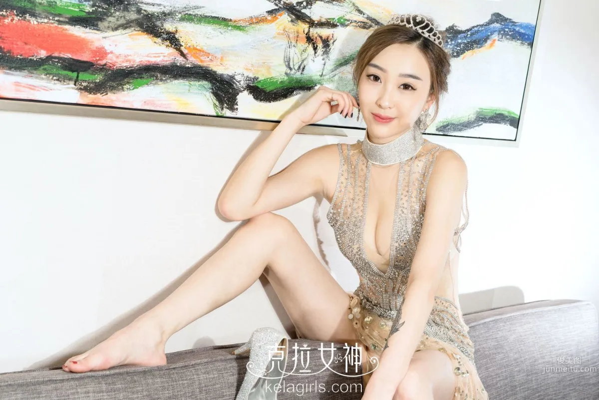 Zhang Qian "Jade Feet in Crystal Shoes" [Kelagirls] Photo Set photo 6