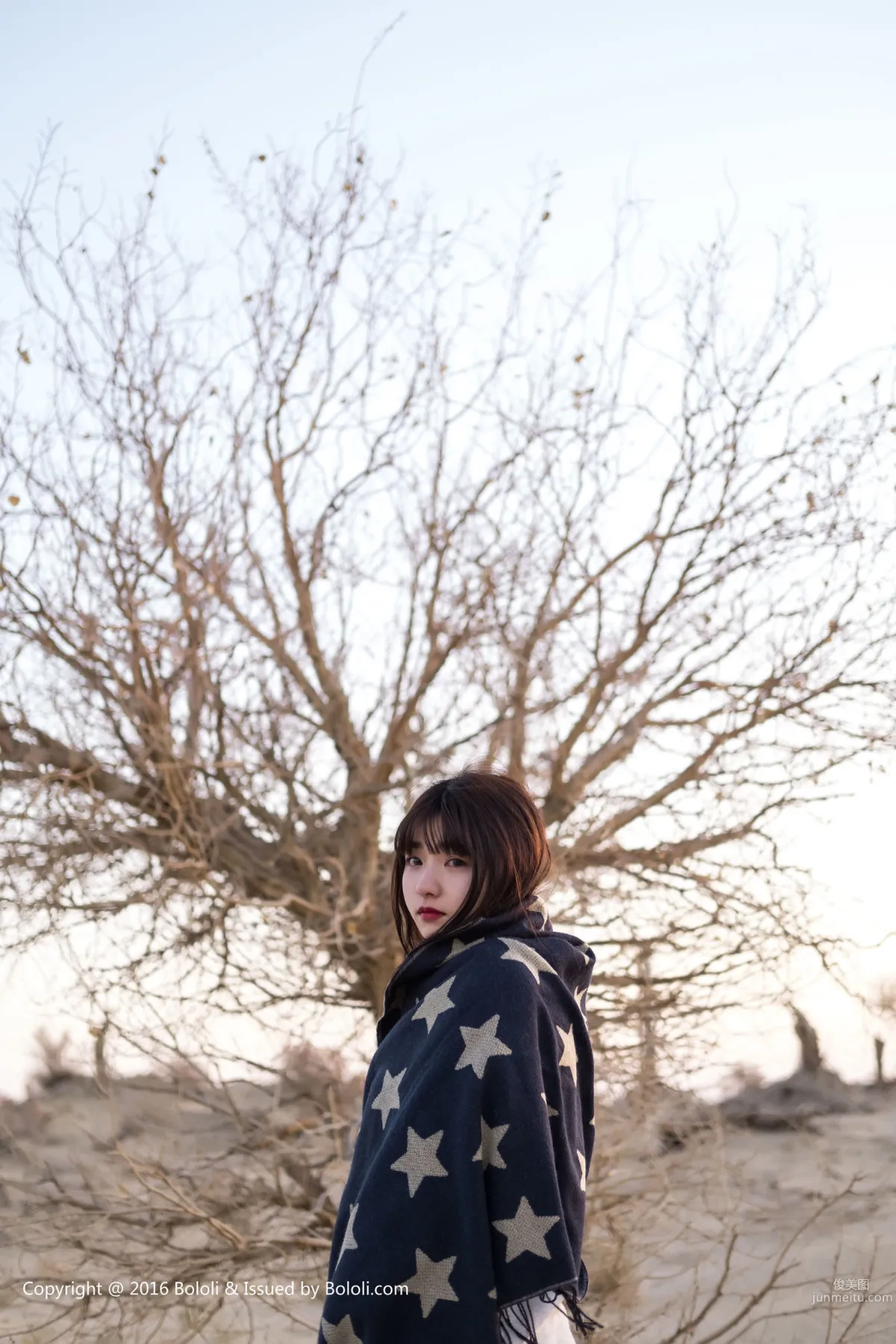 Zhou Wen/Qiu Qiu, Wearing a Sweater, Transforming into a Cutie, Desert Journey [Jimeng Culture] KIM014 Photo Set photo 33