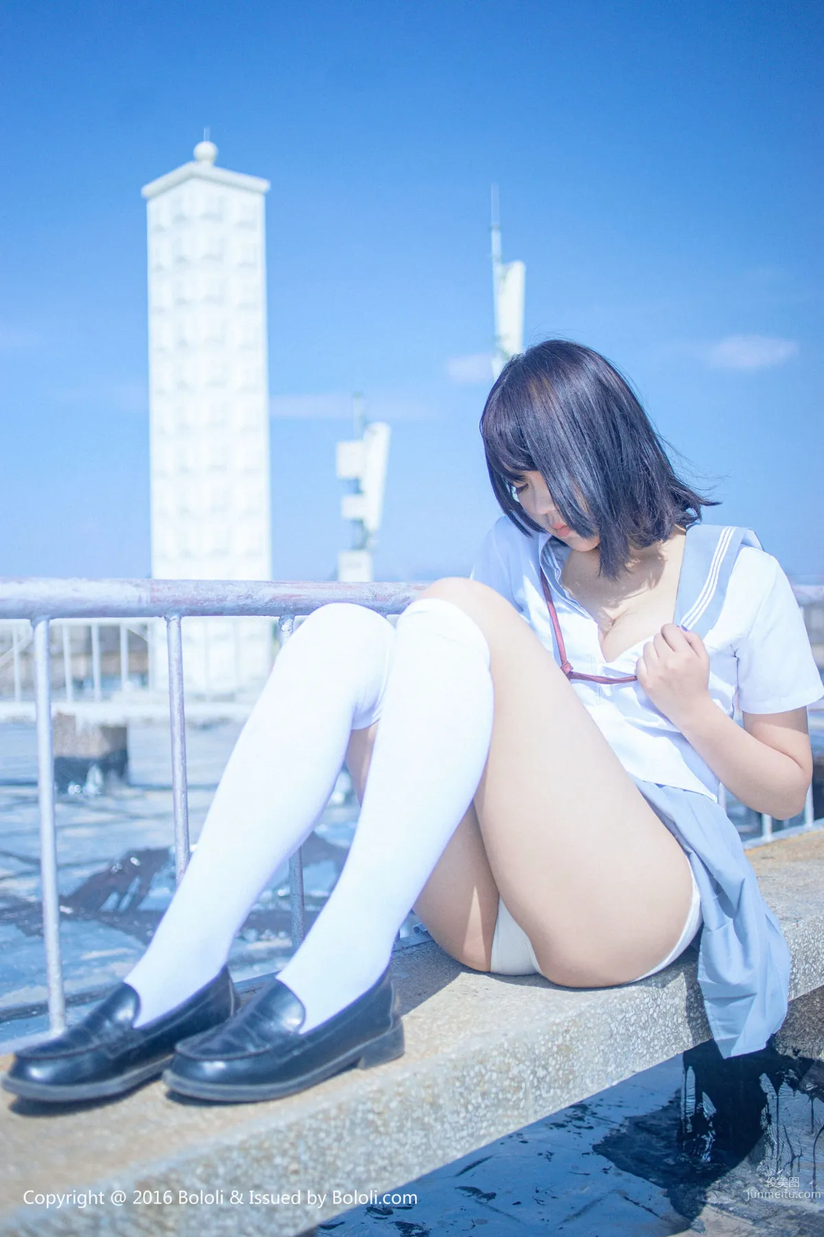 汐姐《天台JK制服》 [Bololi波蘿社] BOL.096 寫真集 26