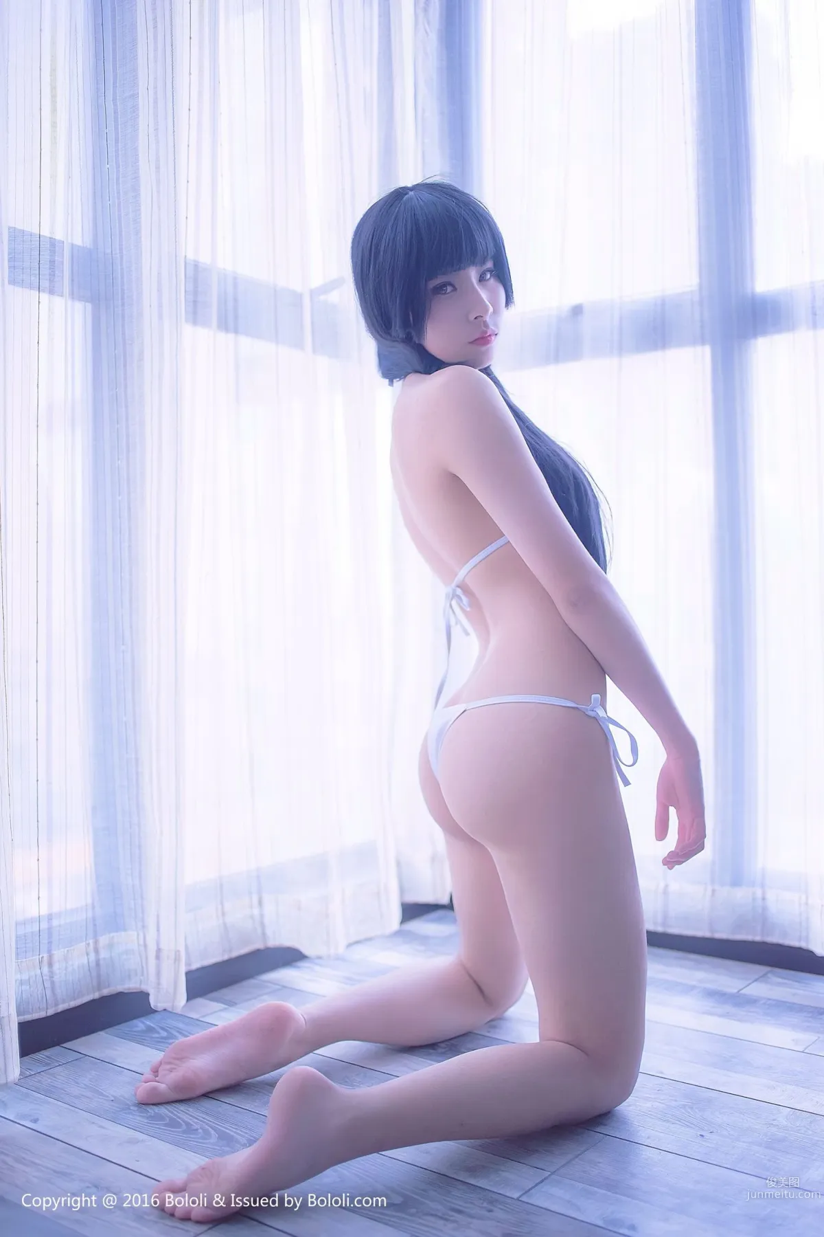 熙目子《白色比基尼》 [Bololi波萝社] BOL.043 写真集5