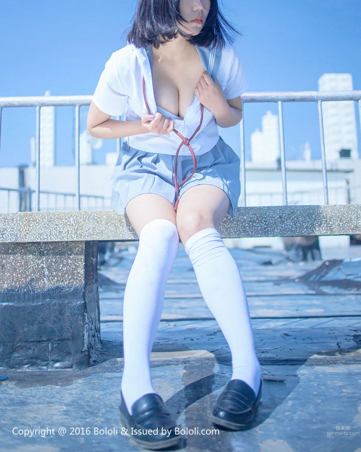 汐姐《天台JK制服》 [Bololi波蘿社] BOL.096 寫真集 38