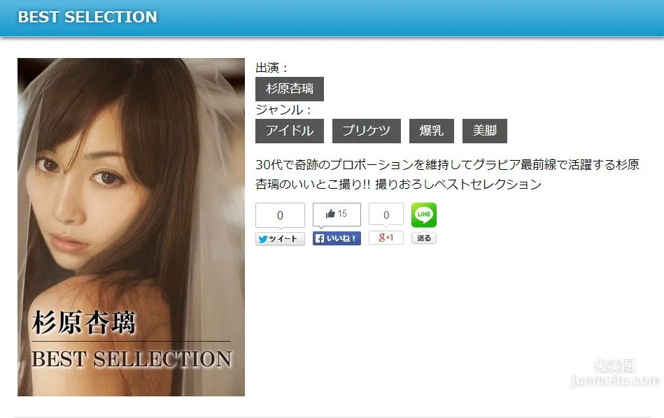 杉原杏璃《BEST SELECTION》 [Image.tv] 寫真集 1