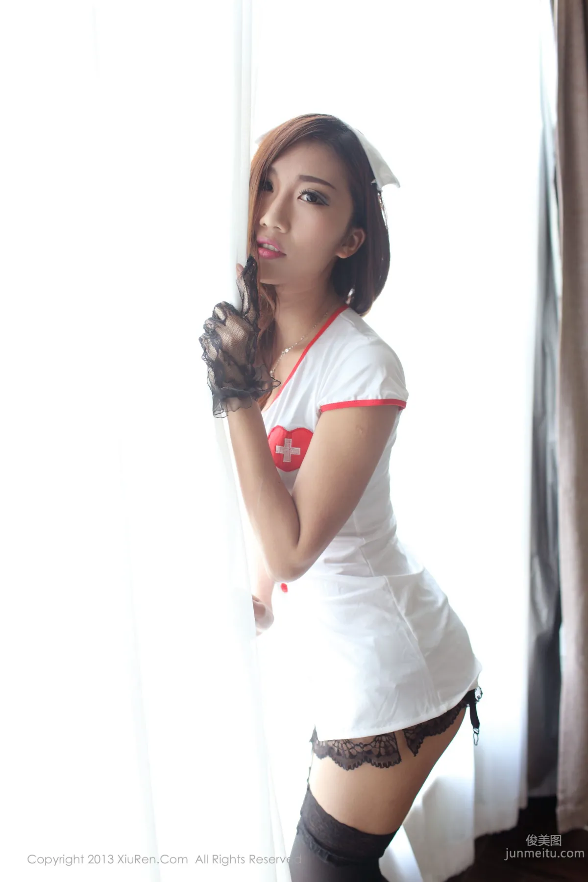 Baqi Xinxin Ye Domineering Woman Performs Domineering Black Stockings Nurse [XiuRen] No.040 Photo Set photo 9