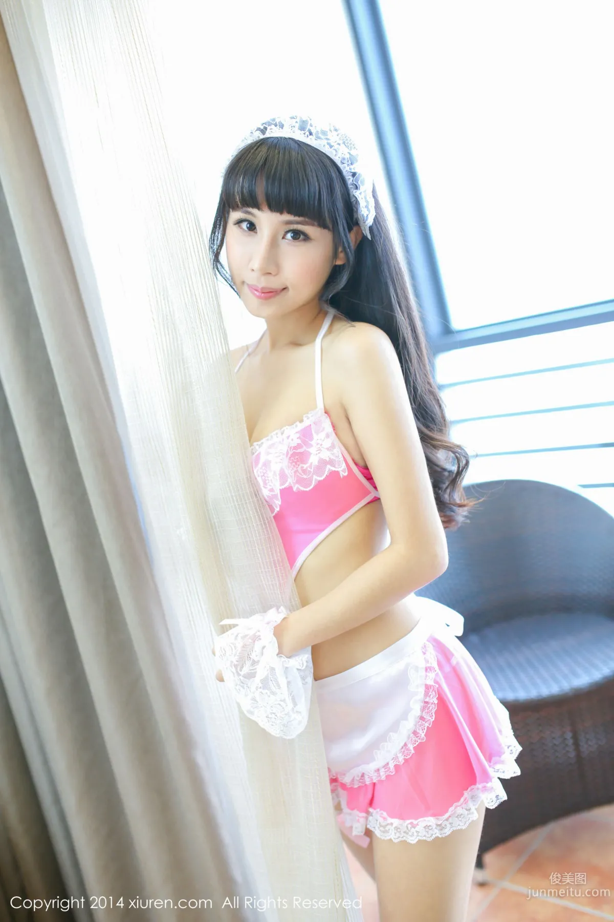 涵涵Blackangela《廚娘裝+貓耳cosplay》 [秀人網XiuRen] No.132 寫真集 2