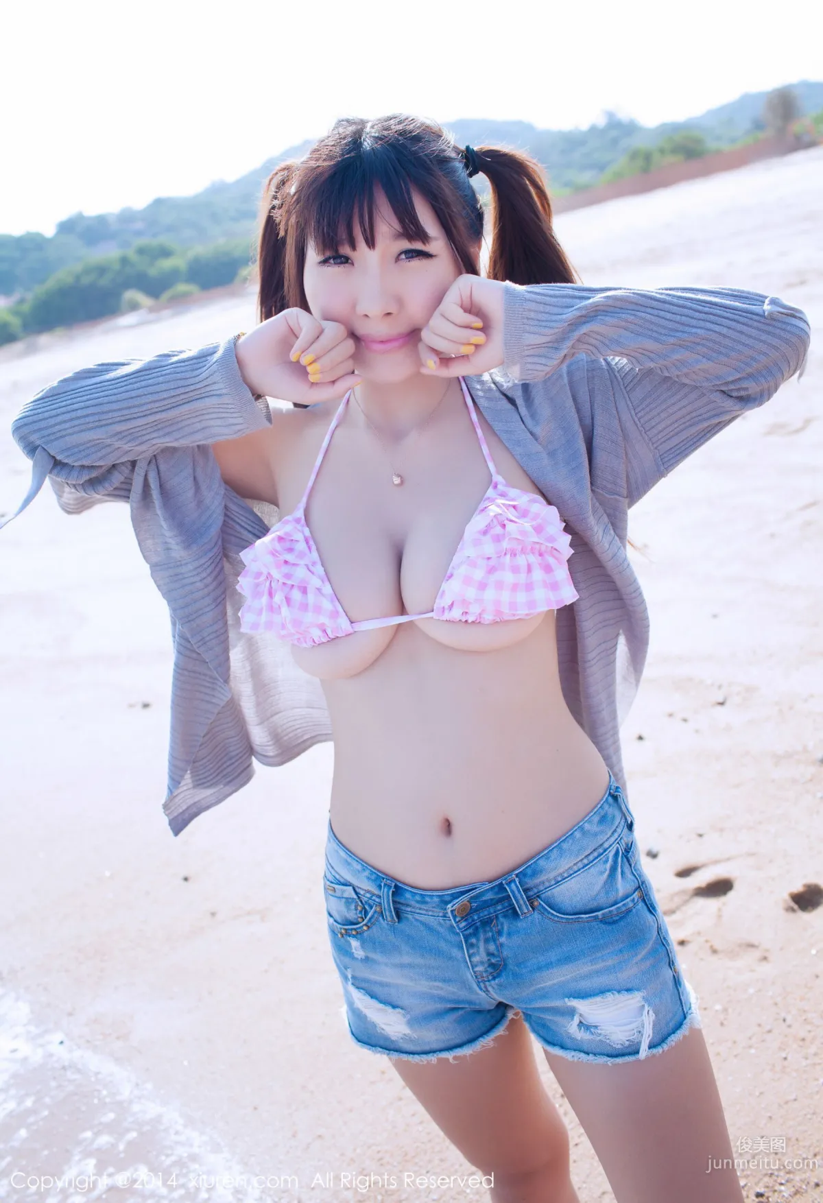 Li Zhenji/Xiaoqian sunny Big Bust Lingerie + Seaside Series [XiuRen] No.227 Photo Set photo 38