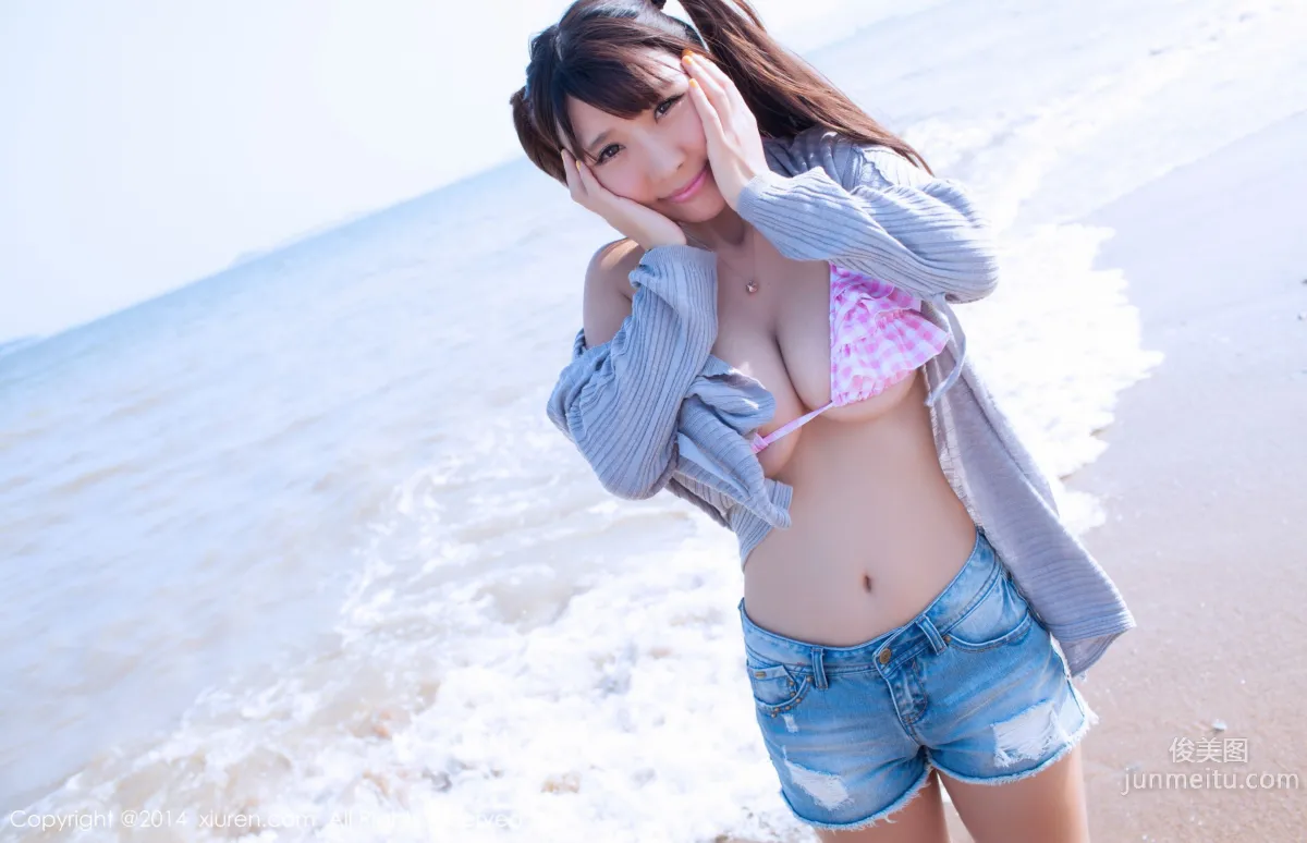 Li Zhenji/Xiaoqian sunny Big Bust Lingerie + Seaside Series [XiuRen] No.227 Photo Set photo 39