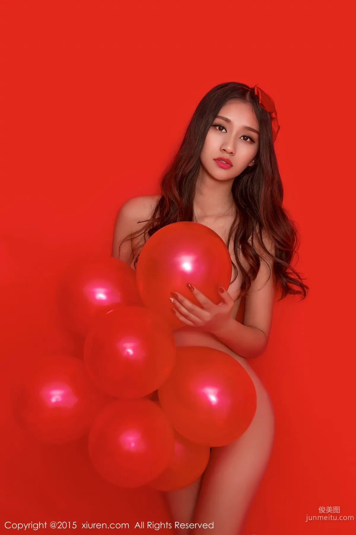 Shi Yu Jiejie, Red Background Theme [XiuRen] No.282 Photo Set photo 9