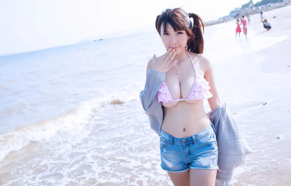 Li Zhenji/Xiaoqian sunny Big Bust Lingerie + Seaside Series [XiuRen] No.227 Photo Set photo 44