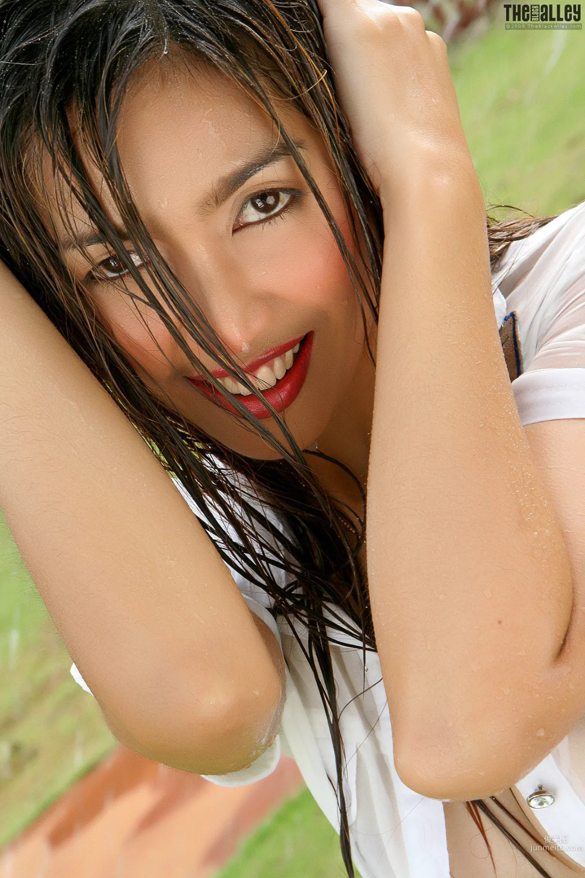[The Black Alley] Grace Fernando Jeans and Shirt Wet Look Photo Set photo 22