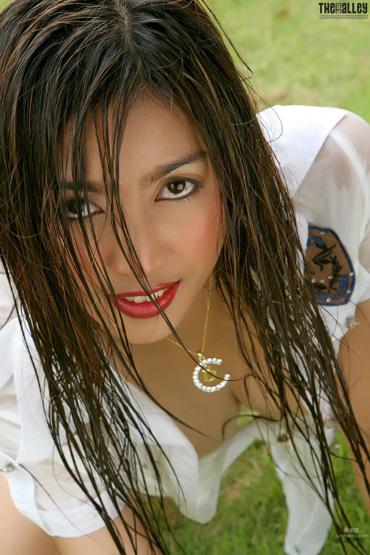 [The Black Alley] Grace Fernando Jeans and Shirt Wet Look Photo Set photo 27
