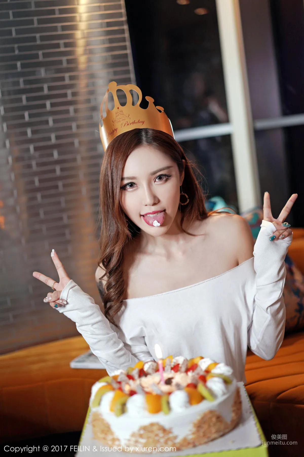 Meng Xiaonan Xiao Ye Mao, Sexy Fishnet Stockings and Tempting Bathroom Cream Smearing [FeiLin] Vol.116 Photo Set photo 26