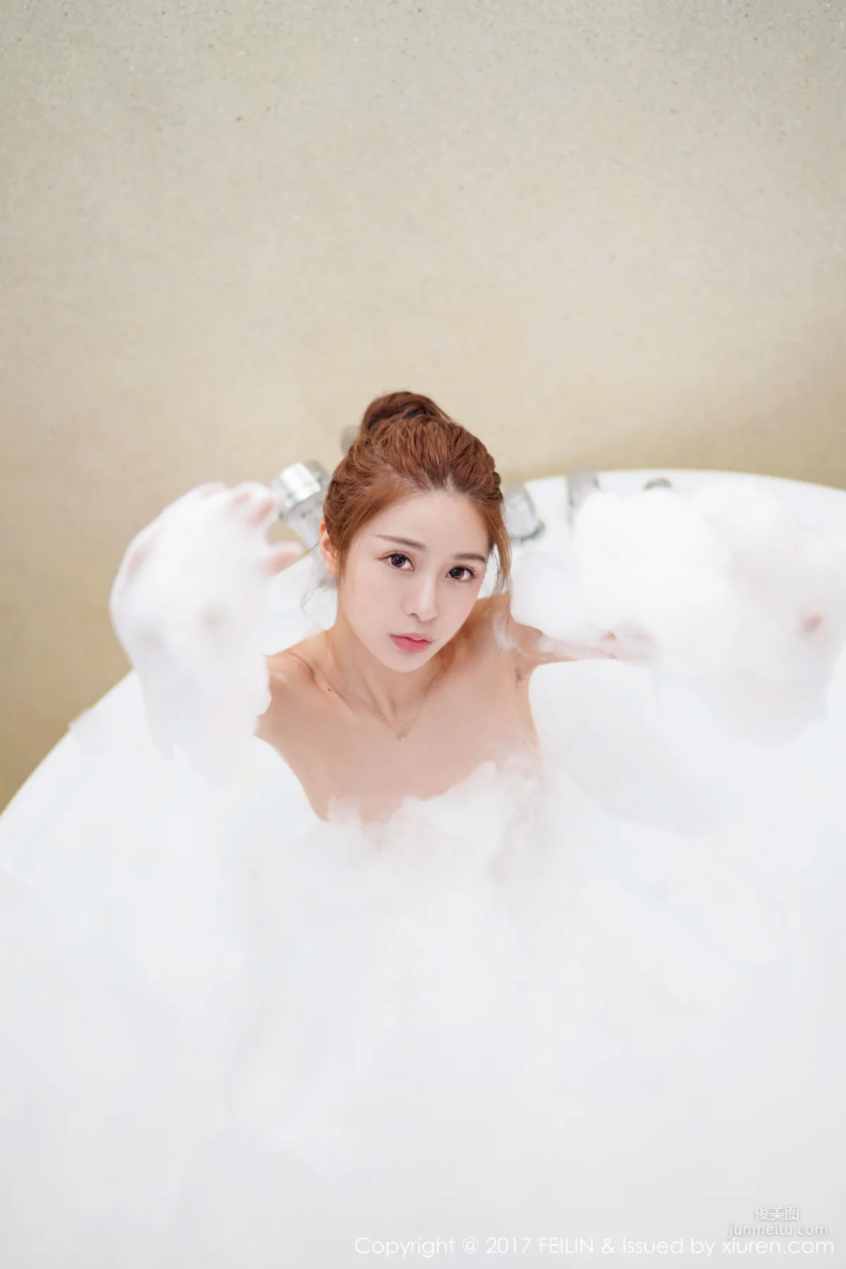 luna Zhang Jingyan 'Bikini + Bold Wet Look + Bathroom Bubble Bath' [FeiLin] Vol.114 Photo Set photo 39