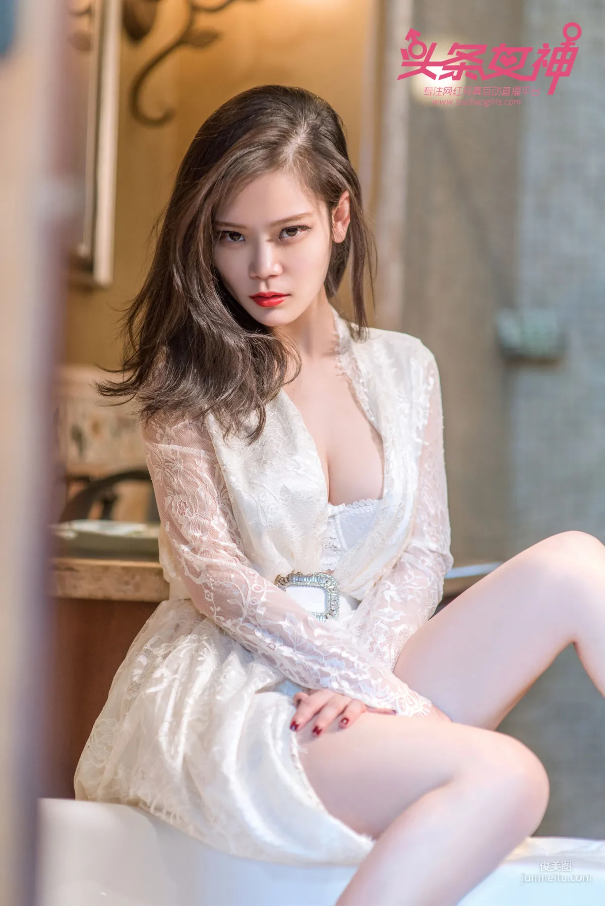 Xiao Mei 'Transparent Lustful Girl in the Bathroom' [TouTiao Goddess] Photo Set photo 4