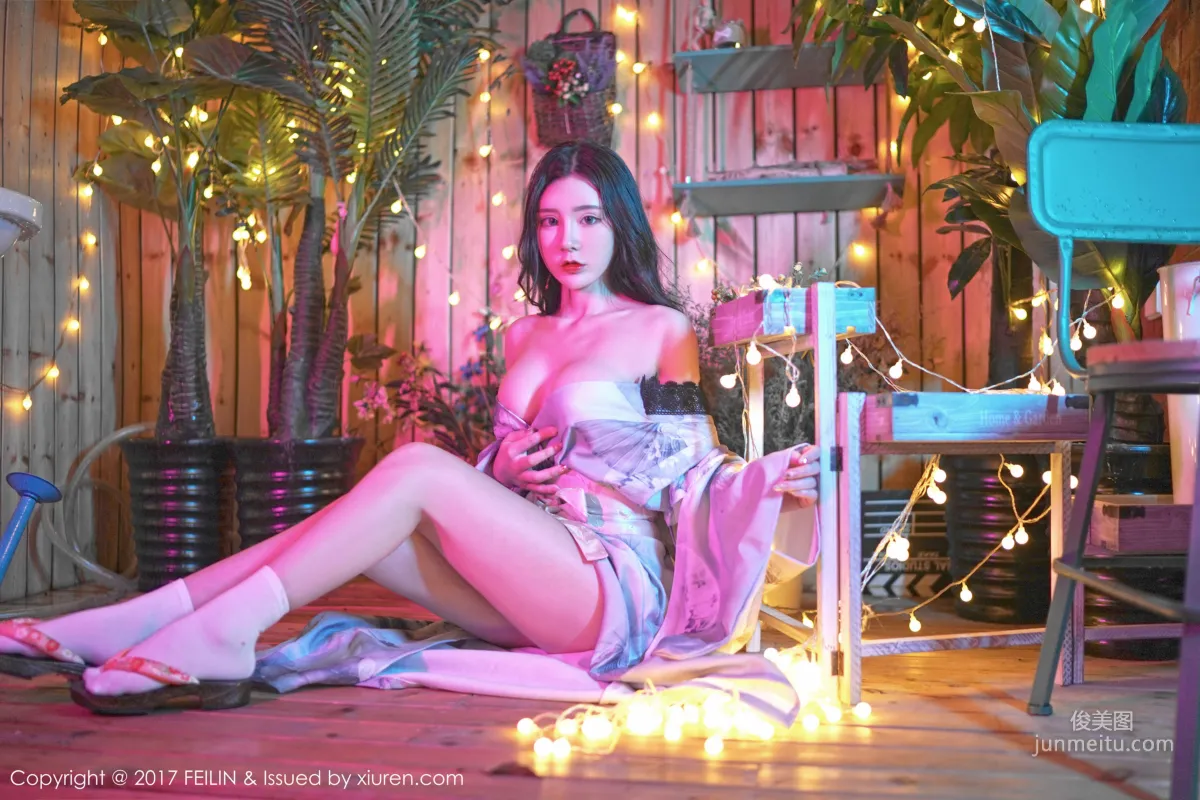 Zhou Yuxi dummy "Semi-Sheer Tank Top Suspected Nipple Show, Breasts Trembling, Beautiful Legs and Curves Temptation" [FeiLin] Vol.109 Photo Set photo 35